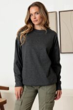 Basic Long Sleeve Soft Sweatshirt - Image 3