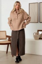 Sherpa Button-Up Two Pocket Hooded Pullover Jacket - Image 23