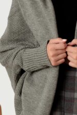 Batwing Sleeve Open Front Sweater Cardigan - Image 11