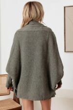 Batwing Sleeve Open Front Sweater Cardigan - Image 10