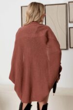 Batwing Sleeve Open Front Sweater Cardigan - Image 2