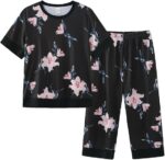 Floral Print 34 Length Pyjama Set - Image 2