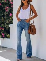 Gigi High Rise Straight Leg Jeans - Image 5