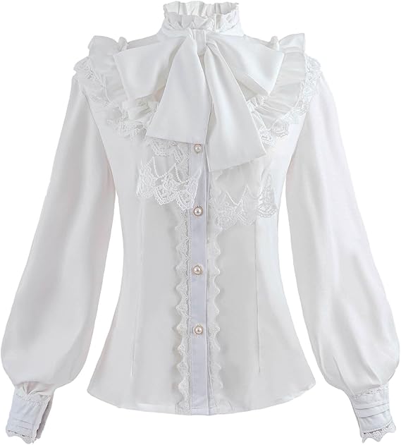 619xXt94+NL._AC_SX569_ Folklore Ruffle Shirt, Petite - Image 1