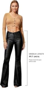 St Anton Wideleg Leather Pants - Image 4