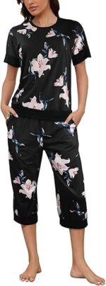 Floral Print 34 Length Pyjama Set - Image 3