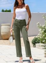 Straight Leg Elasticated Waist Jeans - Image 2