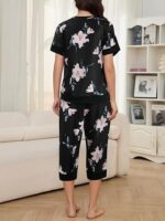 Floral Print 34 Length Pyjama Set - Image 4