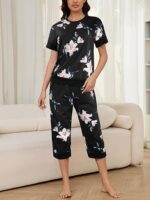 Floral Print 34 Length Pyjama Set