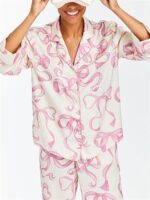 Bow Print Pyjama Set - Image 4