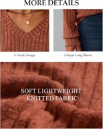 Long Sleeve V-Neck Knitted Tunic - Image 2
