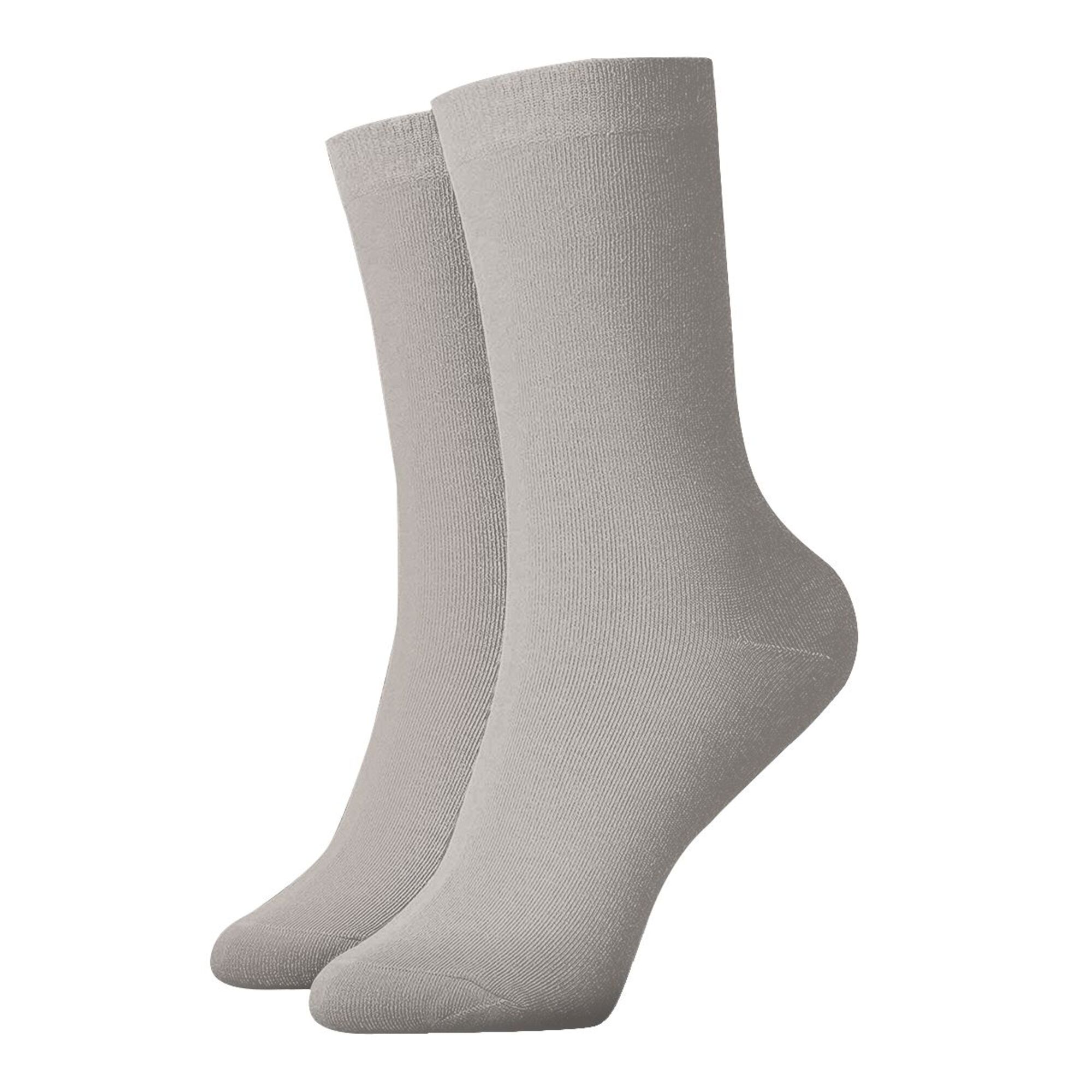 723381387-白色-效果图1 Women's Gripper Half Calf Socks - Image 1