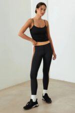Sleek Vibrant Side Stripes High-Waist Legging - Image 5