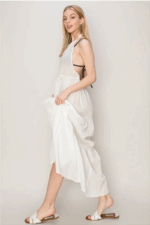 Tiered Semi Sheer Halter Neck Cover Up Maxi Dress - Image 6