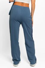 High Waisted Side Stripes Straight Track Sweatpants - Image 3