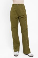 High Waisted Wide Leg Pockets Cargo Pants - Image 10