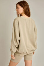 Washed Oversized Basic Pullover Top - Image 2