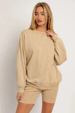 Washed Oversized Basic Pullover Top - Image 9