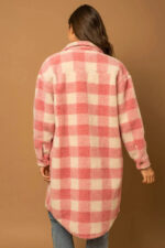 Sherpa Two Front Pocket Plaid Shacket - Image 2