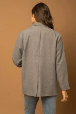 Wool Two Button Closure Oversize Blazer - Image 2