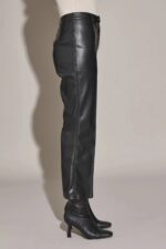 Vegan Leather Pintuck Ankle Pants - Image 8