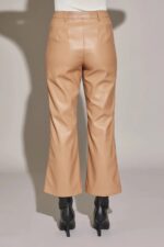 Vegan Leather Pintuck Ankle Pants - Image 2