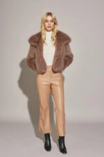 Vegan Leather Pintuck Ankle Pants - Image 4