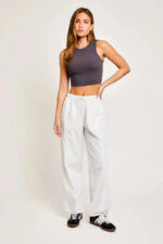 Modern High-Waist Drawstring Ankle-Tie Jogger Pants - Image 6