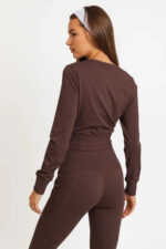 High Waist Banded Cuffs Jogger Pants Leggings - Image 7