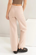 High Waisted Wide Leg Drawstring Comfy Flowy Pants - Image 2