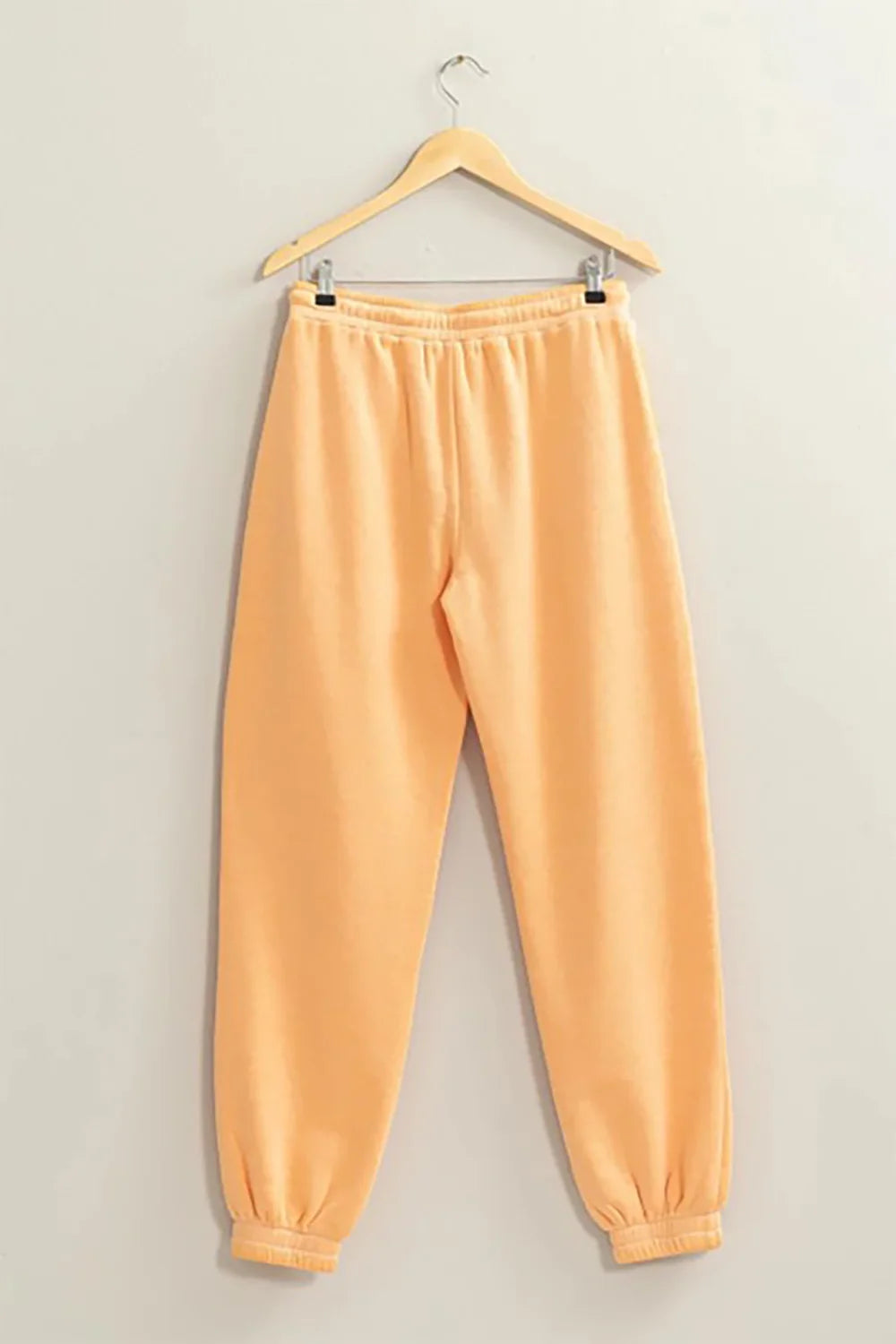 double-zero-sweats-high-rise-joggers-dz24a480-orange-1 Peach Orange Soft Drawstring Joggers High Waist Comfort Pants - Image 1