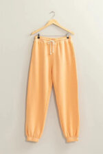 Peach Orange Soft Drawstring Joggers High Waist Comfort Pants - Image 3