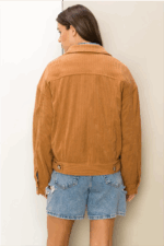 Corduroy Button Up Jacket for Boutique Women's Trendy Fall Outerwear - Image 2