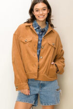 Corduroy Button Up Jacket for Boutique Women's Trendy Fall Outerwear - Image 3