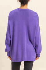 Oversized Open Front Long Sleeve Soft Knit Cozy Boutique Fashion Cardigan - Image 2