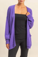 Oversized Open Front Long Sleeve Soft Knit Cozy Boutique Fashion Cardigan