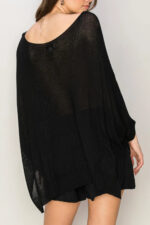 Lightweight Oversized Knit with Dolman Sleeves Relaxed Fit Boutique Fashion Sweater - Image 2