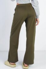 Olive Wide Leg Side Pockets Sweatpants /3-2-1 - Image 2