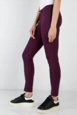 Purple Plum Contrast Button Mid Rise Skinny Pants - Image 6