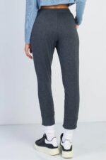 Charcoal High Waist Two Pocket Joggers Pants - Image 3