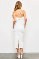 Princess Line Slit Lace Front Long Bandeau Maxi Dress - Image 2