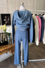 High Waisted Wide Leg Drawstring Comfy Flowy Pants - Image 6