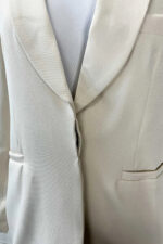 Tie Waist Shawl Collar Single Button Long Sleeve Professional Boutique Fashion Blazer - Image 4