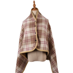 Thickened Flannel Plaid Wearable Shawl Blanket | Soft Double-Sided Fleece · Buttoned Poncho Blanket · Cozy Winter Wrap