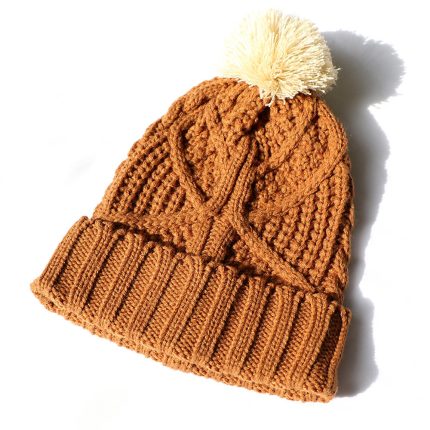 Women’s Cable Knit Pom Beanie | Thick Winter Warm Hat | Soft Knit Cold-Weather Beanie