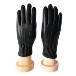 Women’s Leather Gloves with Knitted Cuff | Warm Winter Long Gloves | Soft Fleece-Lined Driving Gloves - Image 5