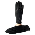 Women’s Leather Gloves with Knitted Cuff | Warm Winter Long Gloves | Soft Fleece-Lined Driving Gloves - Image 4