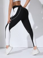 Women’s High-Waisted Color-Block Sports Leggings | Slim Fit Stretch Yoga Pants - Image 4