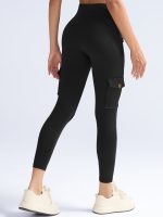 Women’s High-Waisted Cargo Pocket Leggings – Stretch Workout Yoga Pants with Utility Pockets - Image 2