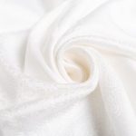 Elegant White Tassel Shawl Scarf – Soft Lightweight Wrap with Subtle Jacquard Pattern, Perfect for Dresses & Formal Events - Image 4